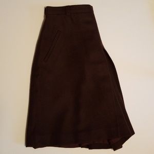 Vintage CW Brown Wool Skort, Size 12P